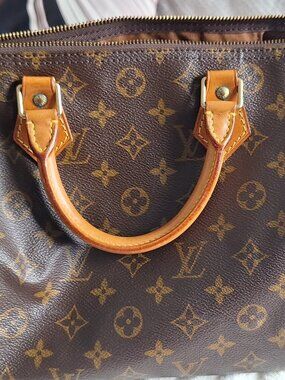 Authentic Vintage Louis Vuitton Monogram Speedy Bag w/ Original Padlock Size 30